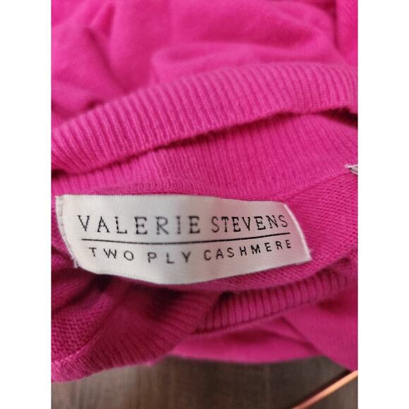 Valerie Stevens Sweater SZ S 100% Two Ply Cashmere Turtleneck Pink Magenta Vtg - Picture 9 of 11